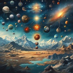 Planets in space
