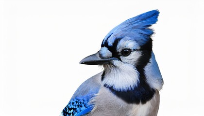 blue jay isolated on white