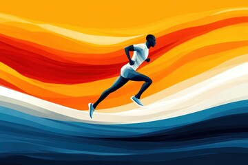 Abstract Silhouette Runner