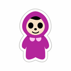 A skeleton mom dressed art vector