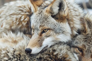 Fototapeta premium Grey wolf portrait