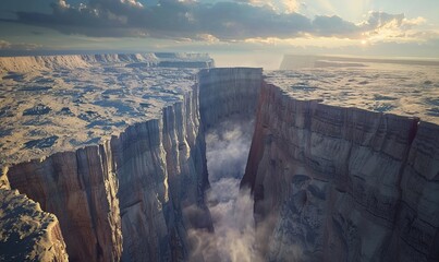 The gaping chasm in the Earth's crust spans continents, a geological wonder frozen in time