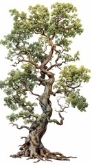 Family tree illustration with detailed branches and leaves