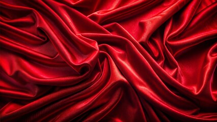 Obraz premium Luxurious Red Silk Fabric with Elegant Draping