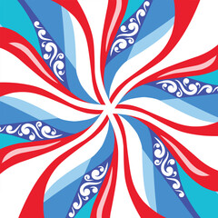Obraz premium red blue decorative moving lines British flag-like pattern design wallpaper background vector illustration
