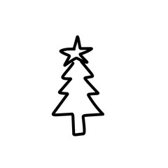 hand drawn line spruce