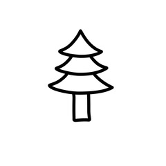 hand drawn line spruce