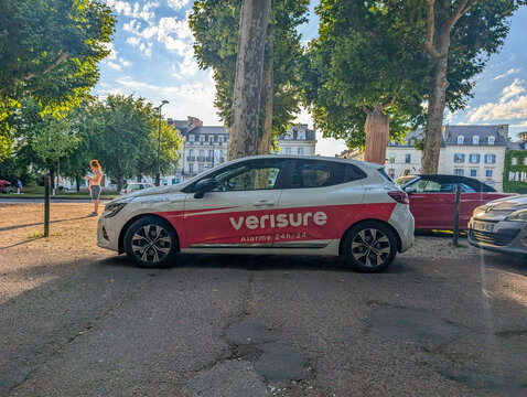 France, 5 July 2024: Verisure security car parked in a city street.