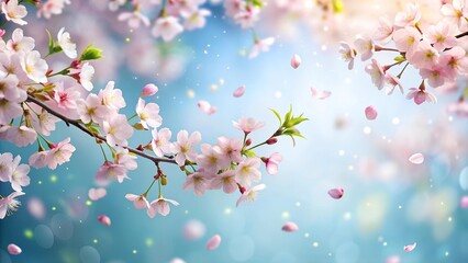 Whirlwind of Cherry Blossoms: A Dance of Petals in the Spring Breeze  generative AI