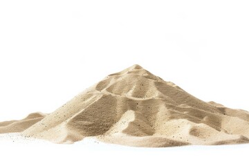 Isolated Desert Sand Pile and Dune on White Background