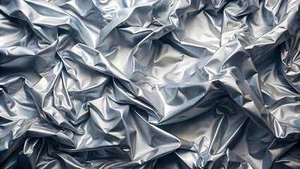 Ethereal Echoes: A Symphony of Crumpled Textures in Silver and Grey  Generative AI