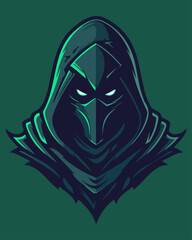 Shadow Assassin Mascot Logo - Mysterious Esports Emblem
