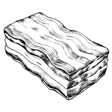 recommend clip art: Bacon Illustration, Black and White, Food Concept