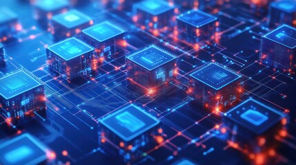 Obraz premium Abstract Digital Network Illustration