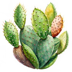 cactus leaves isolated on a white background