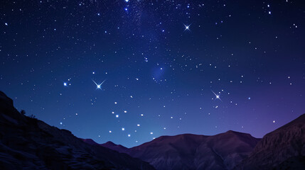 Fototapeta premium milky way over the mountain