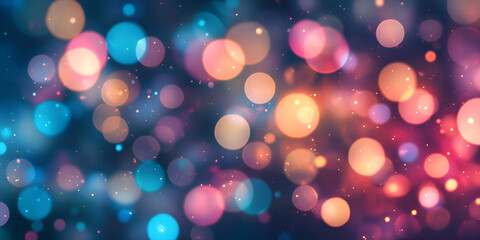 Obraz premium Vibrant Bokeh Photography with Colorful Blurred Circles