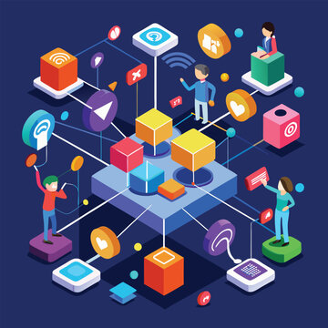 social network connection, social network concept, social media network concept, the connection of business team.