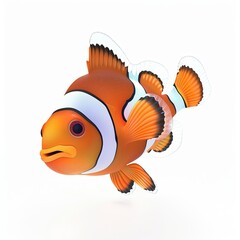 Clownfish Country animal fashion cartoon isolated whitebackground 16:9