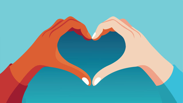 close up of couple hands making heart shape. hands holding heart. heart in hands