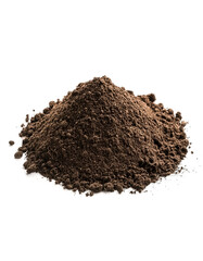 Small pile of earth isolated on a white background
