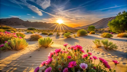 Jarzmianka Blossoms in a Desert Oasis  AI generated