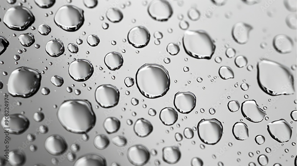 Poster raindrops on a clear pane of glass. generative ai.