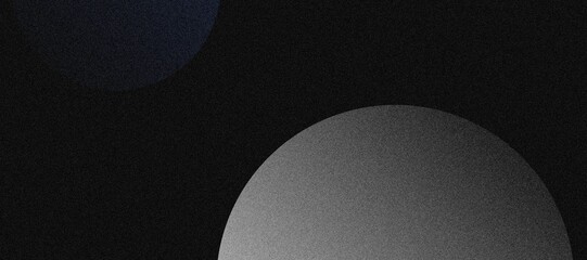 Grainy Abstract Design with Gradient Spheres in Cosmic Palette, Geometric Shapes, and Deep Noise Texture Planet