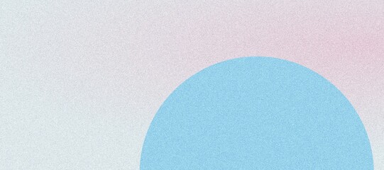 Grainy Abstract Design with Gradient Spheres in Sky Palette, Geometric Shapes, and Subtle Noise Texture