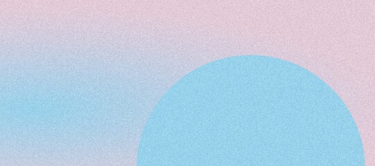 Grainy Abstract Design with Gradient Spheres in Sky Palette, Geometric Shapes, and Subtle Noise Texture