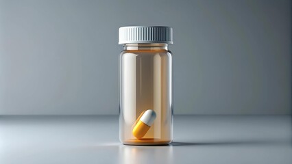 The Silent Healer: A Single Pill in a Medicine Bottle  AI generated