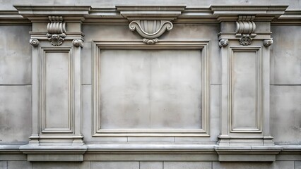 Obraz premium Concrete Wall with Architectural Details AI Generated