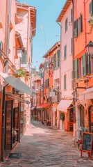 Fototapeta premium Colorful Mediterranean Alleyway