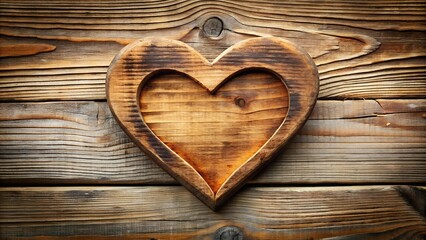 Love's Embrace: A Heart Carved in Time  Generative AI