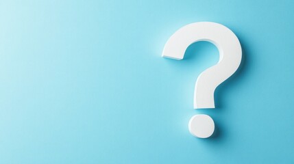 Question Mark On Blue Background