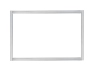 Aluminium minimalistic modern frame is isolated.