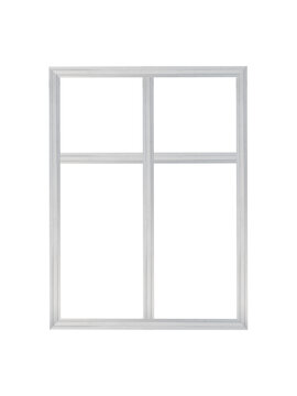 Aluminium minimalistic modern window frame is isolated.