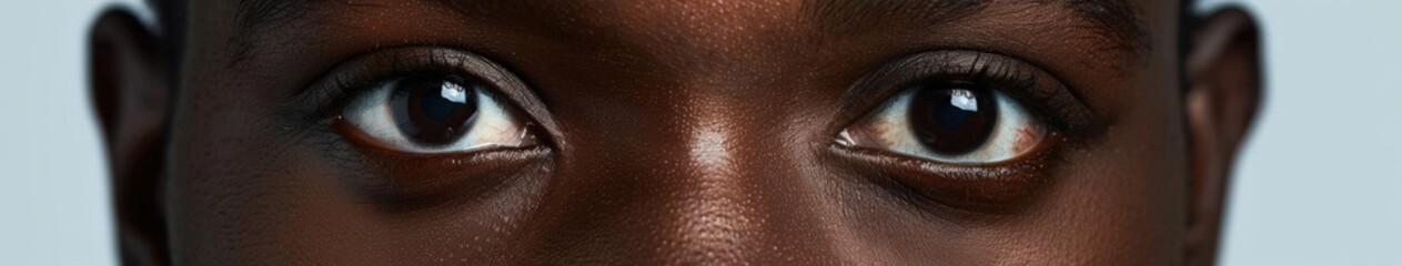 Fototapeta premium Close-Up Portrait of an Isolated African American Individual