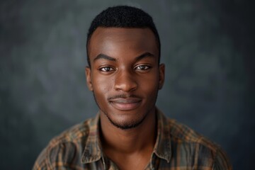 Obraz premium Confident Young Black Man Against a Solid Background