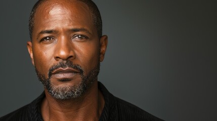 Confident African American Man Posing Against Solid Background