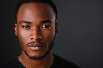 Obraz premium Confident Young African American Man Against Solid Background