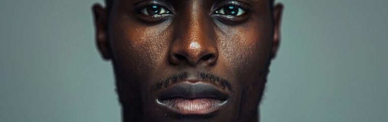 Obraz premium Portrait of an African American Man Against a Solid Background