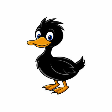 recommend clip art: Duck Cartoon black art vector