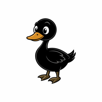 recommend clip art: Duck Cartoon black art vector