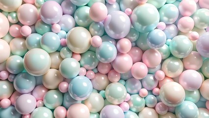 Pastel Dream Spheres: A Soft and Gentle Pattern  Generative AI