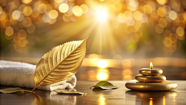Golden Hour Glow: A Luxurious Spa Experience  AI generated