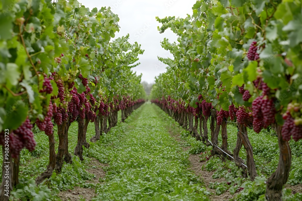 Canvas Prints grapes in vineyard