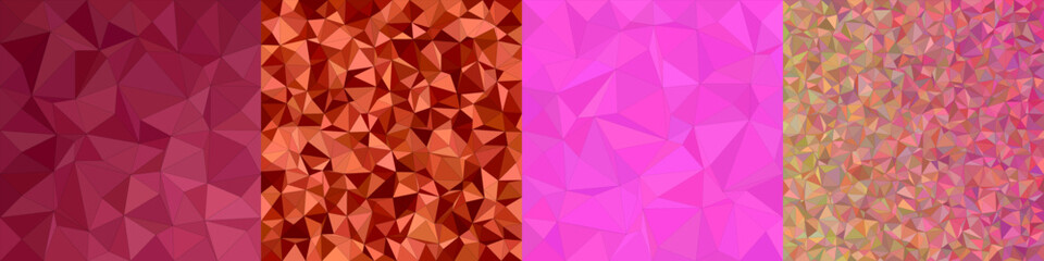 Fototapeta premium Abstract triangle polygon background collection