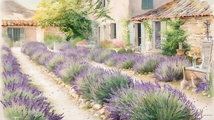 lavender field in region