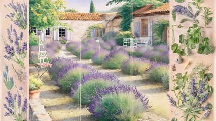 Lavender field in region